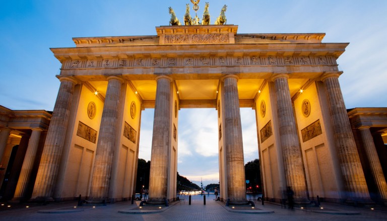 Berlin - Brandenburg gate (brandenburger tor) in berlin night shot