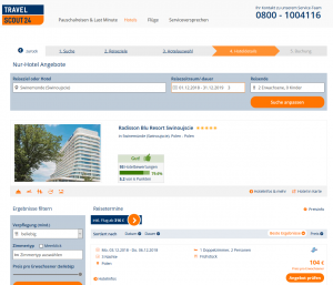 Screenshot Deal Radisson Blu Resort in Swinemünde