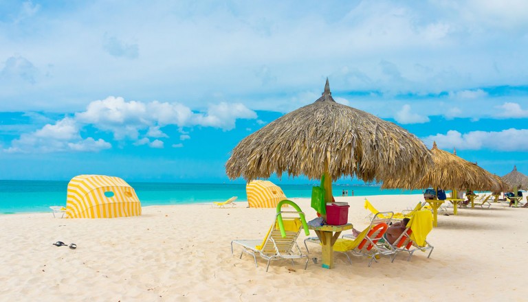 Karibik-Strand-und-Hotels