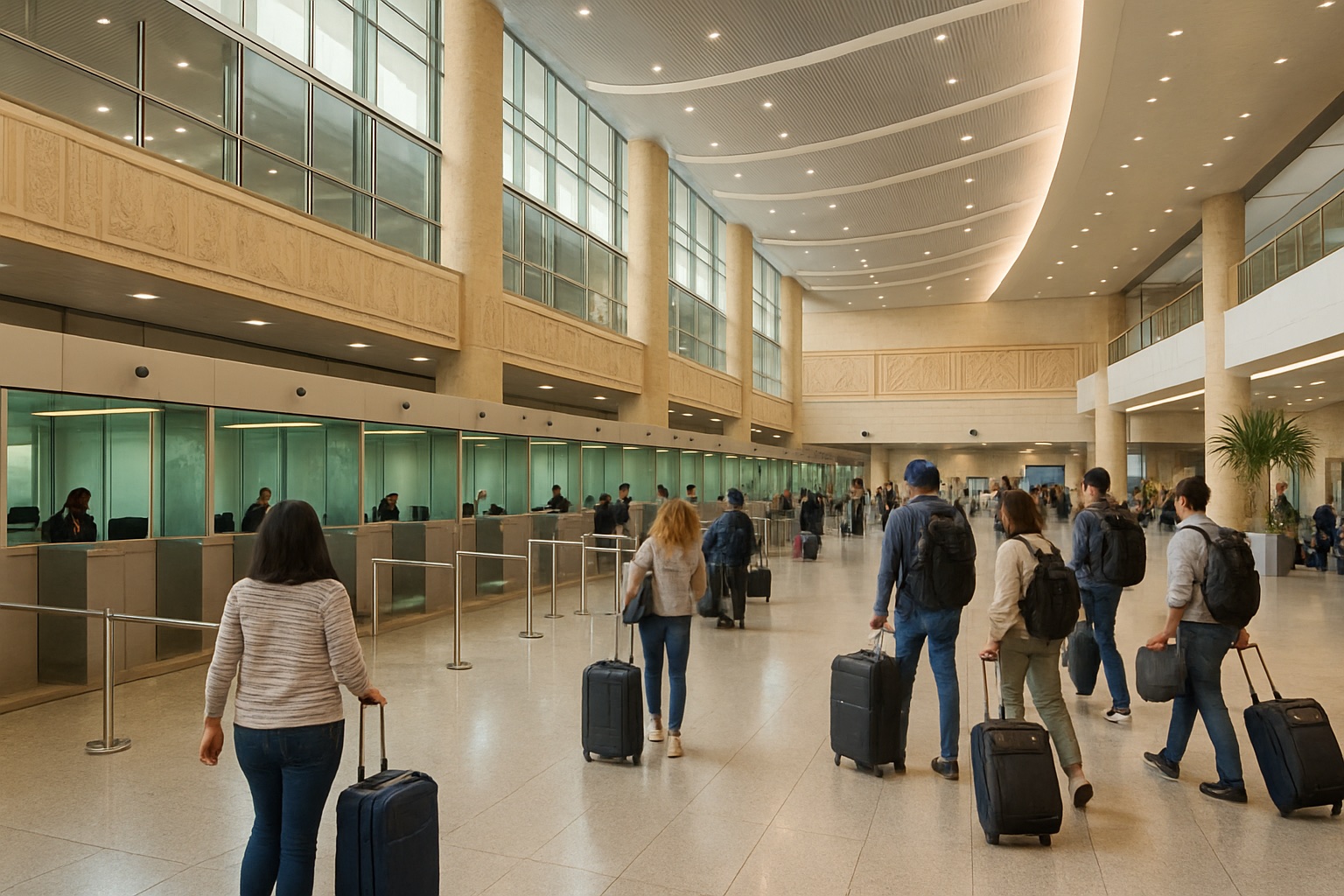 Ankunftshalle am Flughafen in Ägypten