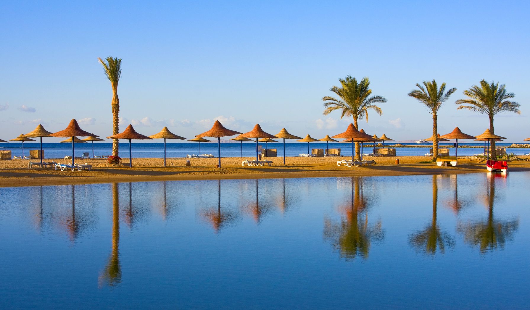 Ägypten Lagune mit Sandstrand