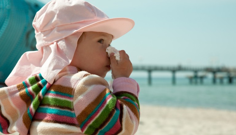 Erkältet am Strand