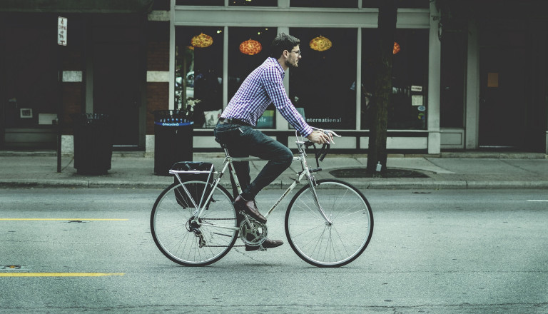 Mit dem Fahrrad zur Arbeit