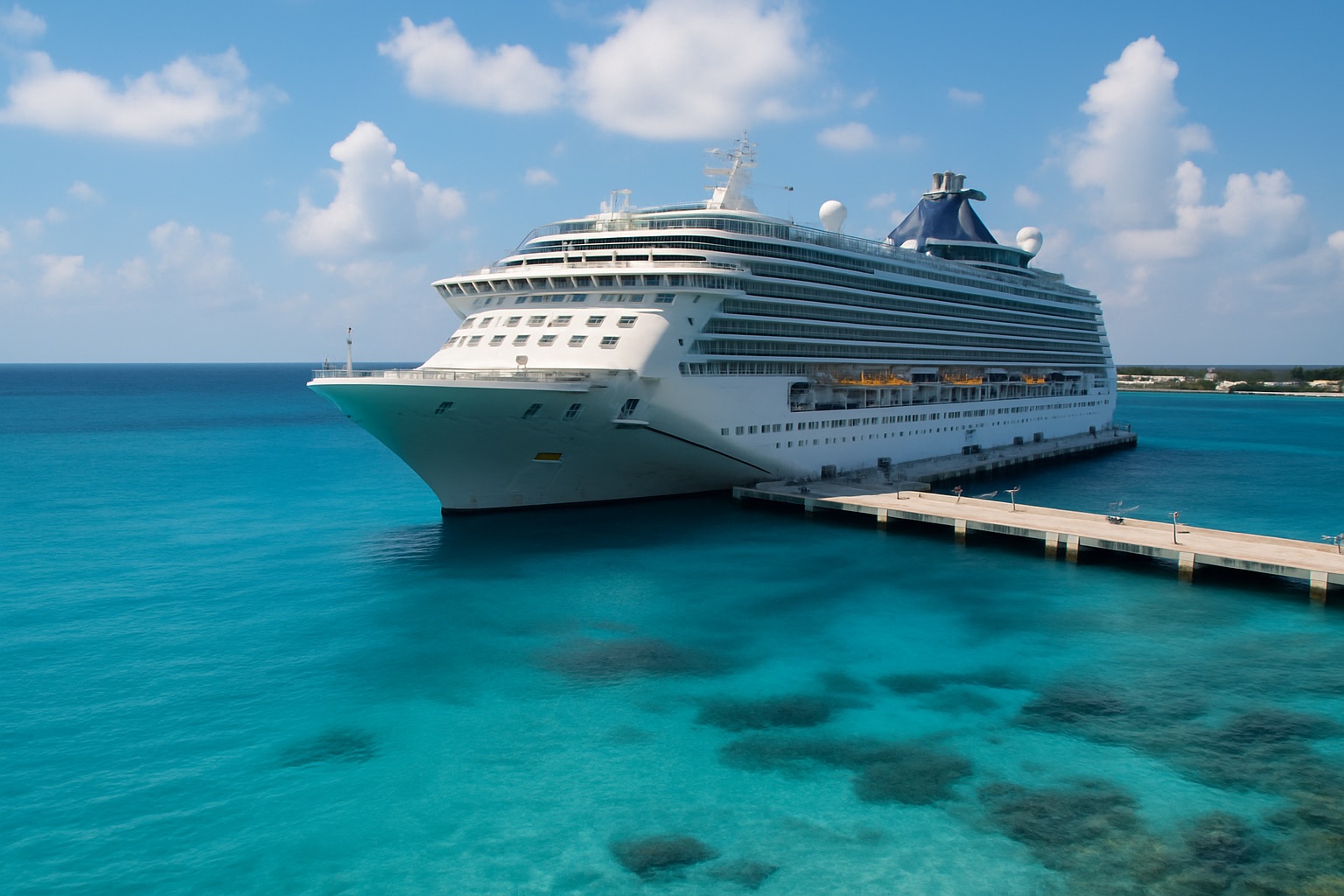 Kreuzfahrtschiff im Hafen von Cozumel in Mexiko