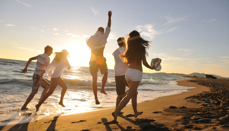 Freunde am Strand