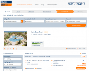 Screenshot Deal Hurghada Palm Beach Resort