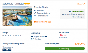 Screenshot Deutschland Deal Spreewald Parkhotel