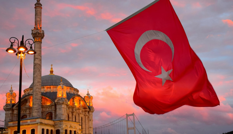 Türkei Flagge in Istanbul