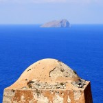 Blick auf das Mittelmeer von Rethymnon, Kreta