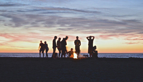 Lagerfeuer am Strand