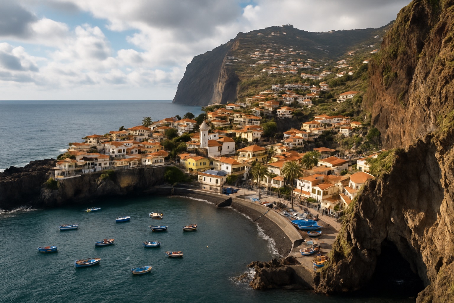 Küstendorf Câmara de Lobos auf Madeira