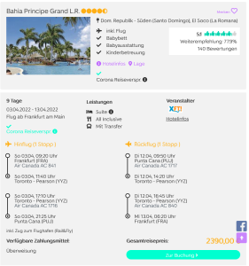 Screenshot Dominikanische Republik Reisedeal Hotel Bahia Principe Grand L.R.