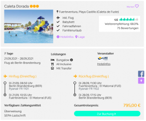 Screenshot Fuerteventura Deal Hotel Caleta Dorada