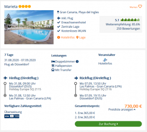 Screenshot Gran Canaria Deal Hotel Marieta