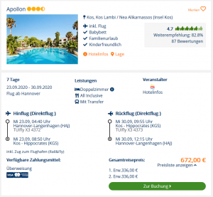 Screenshot Kos Deal Hotel Apollon