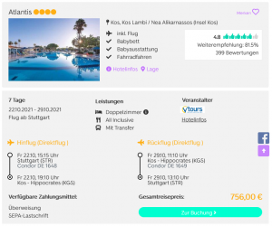 Screenshot Kos Deal Hotel Atlantis