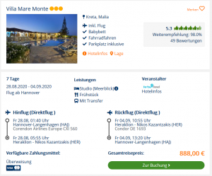 Screenshot Kreta Deal Villa Mare Monte