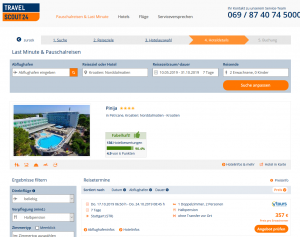 Screenshot Kroatien Deal Hotel Pinija