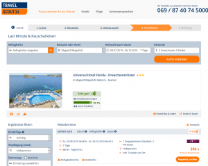 Screenshot Mallorca Deal Universal Hotel Florida