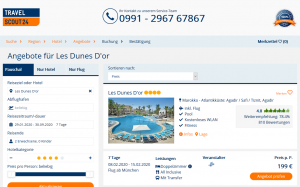 Screenshot Marokko Deal Les Dunes D'or