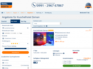 Screenshot Österreich Deal Kuschelhotel Zeman