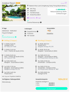 Screenshot Thailand Reisedeal Hotel Andaburi Resort