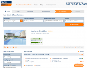 Screenshot Türkei Deal Royal Garden Select & Suite