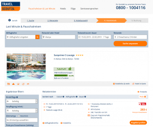 Screenshot Türkei Deal Sunprime C-Lounge