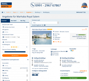Screenshot Tunesien Deal Marhaba Royal Salem