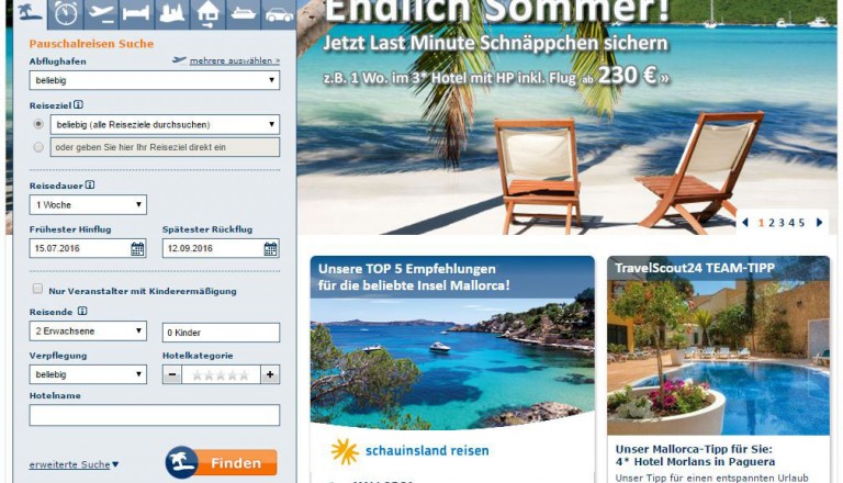 Screenshot des Testsiegers in puncto Service: TS24